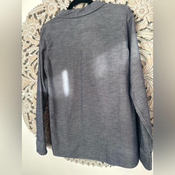 Patagonia Women's Long Sleeved Chambray shirt organic cotton BLUE 10 - Picture 12 of 16